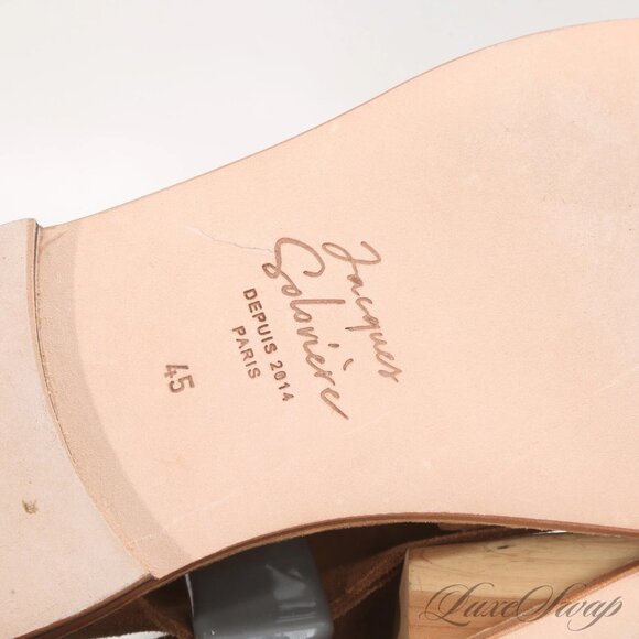 Jacques Soloviere The Biarritz Tobacco Brown Suede Sandals, Size 45 - Picture 8 of 12